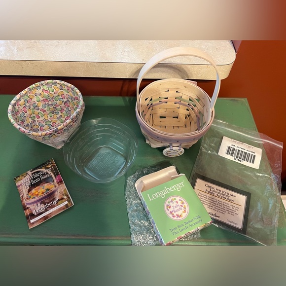 Longaberger 2000 White-Washed Small Jelly Bean Easter Super Set 🐣 - Picture 2 of 15